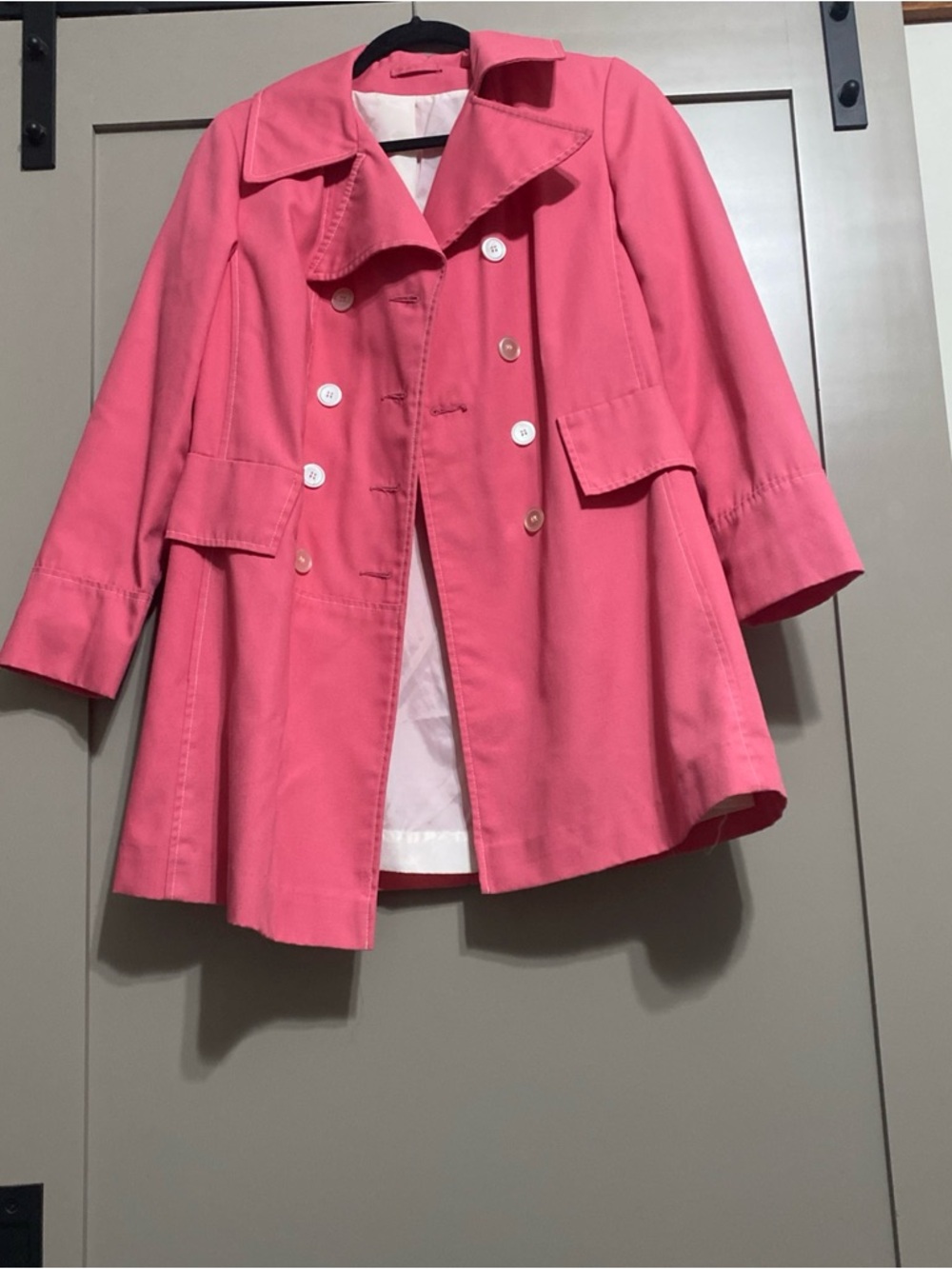 Vintage Sears Pink Double-Breasted Women’s Trench Coat